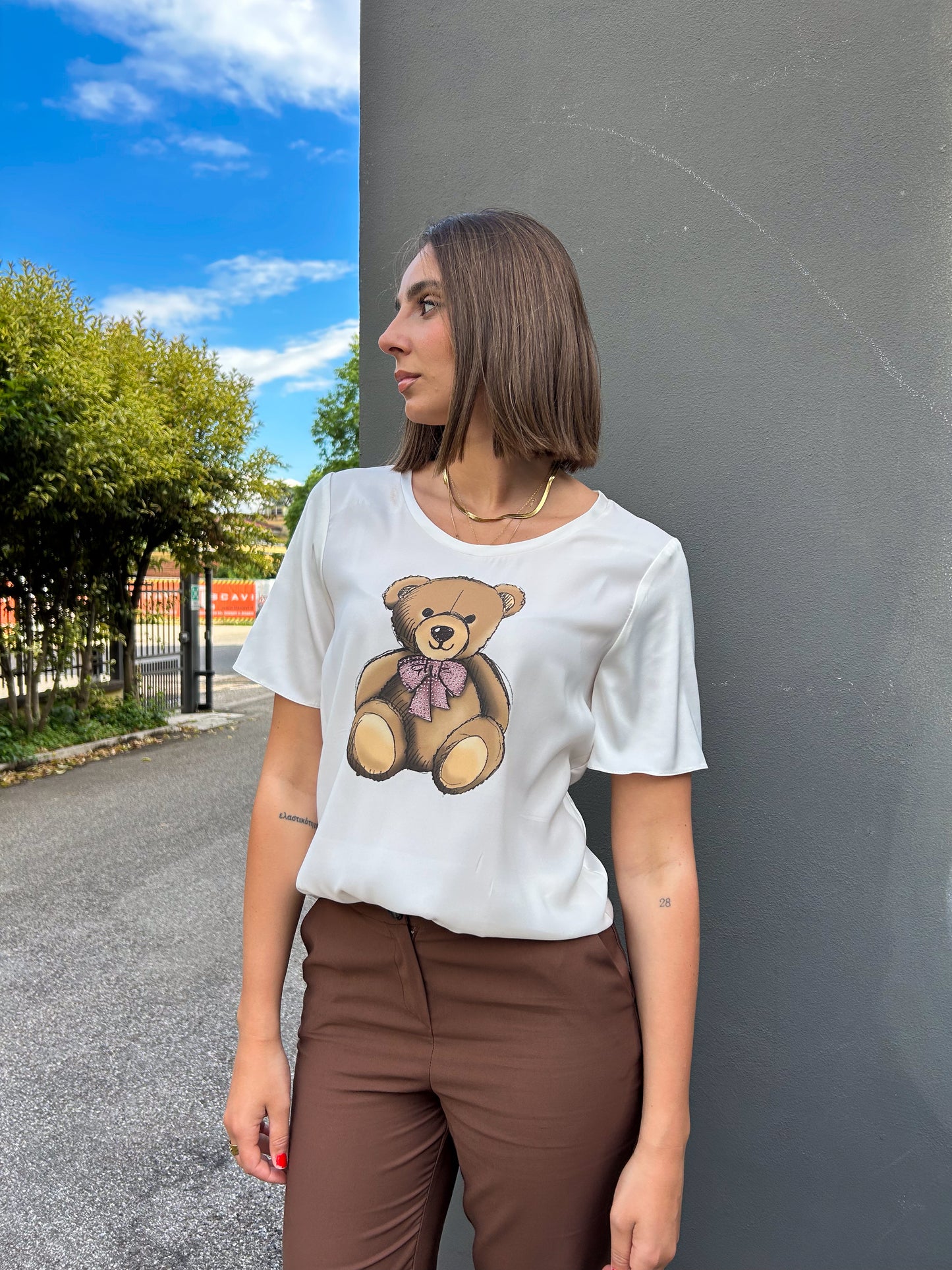 T-shirt Orsetto raso