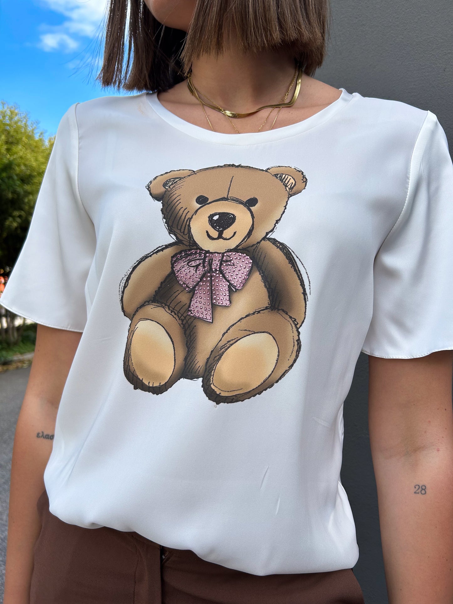 T-shirt Orsetto raso