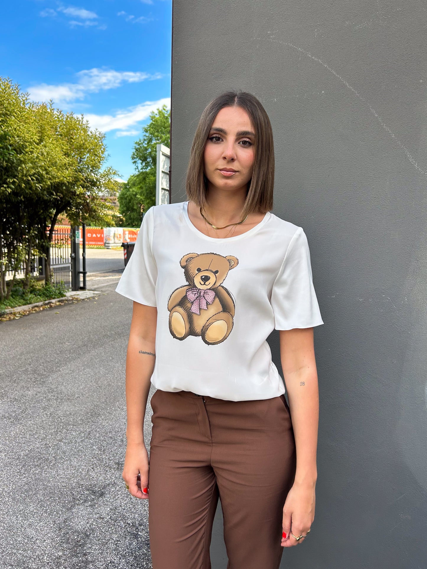 T-shirt Orsetto raso