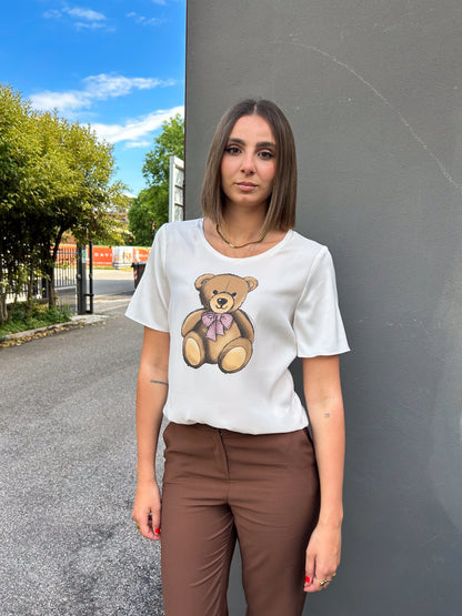 T-shirt Orsetto raso